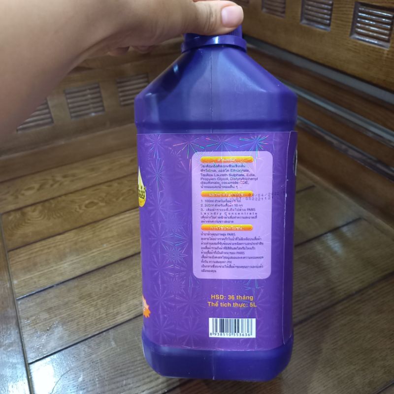 Thùng 4 can nước giặt xả Paris 5L/can hương nước hoa đậm đặc
