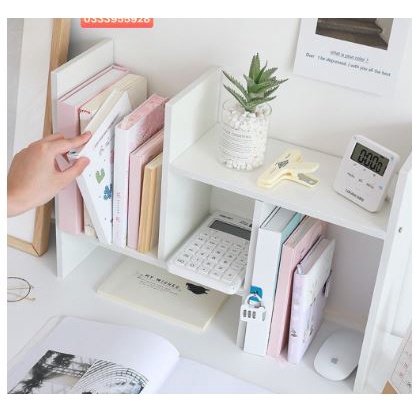 Kệ sách để bàn tiện dụng gọn gàng bàn làm việc, kệ lắp rắp nhanh đa năng