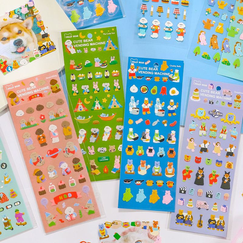 1 Tấm Hình Dán Gấu Dễ Thương Chống Thấm Nước