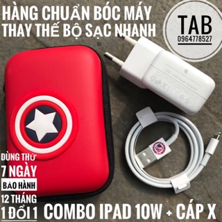 Combo củ ipad 10w + cáp iphone x bóc máy-bs