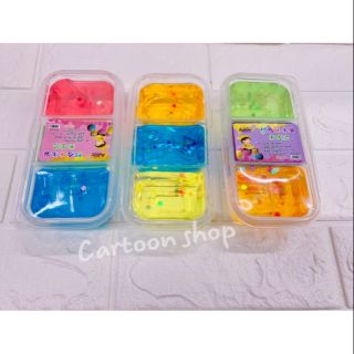 Slime trong clear slime hộp 3 màu 250g đồ chơi chất nhờn ma quái