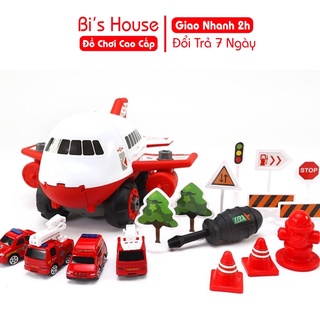 Bộ máy bay chở xe kèm vít giành cho bé yêu - đồ chơi Bi House