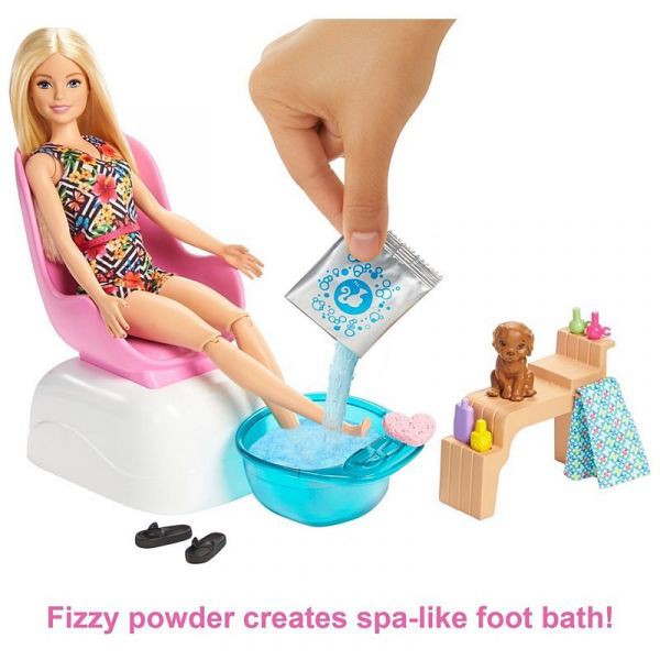 [Mã LIFEMKD3 giảm 100K đơn 499K] Đồ Chơi Barbie Thư giãn ở spa cùng búp bê Barbie GHN07