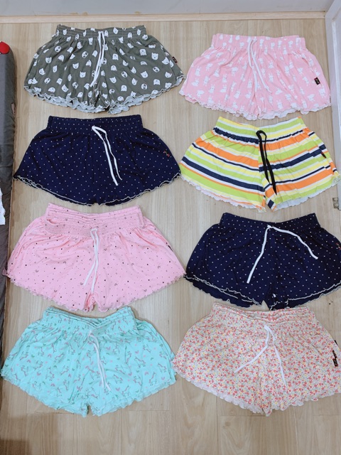 QUẦN ĐÙI NGỦ THUN HOẠ TIẾT NỮ XUẤT XỨ THÁI LAN