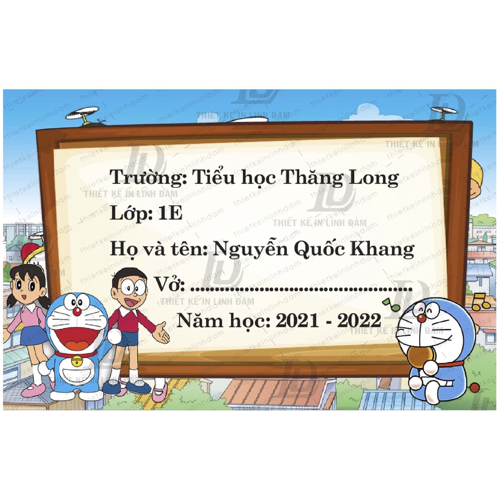 SET 20 NHÃN VỞ độc quyền in hình bé (mẫu bé trai)