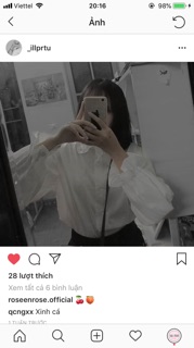 Áo ulzzang sơ mi tay bồng