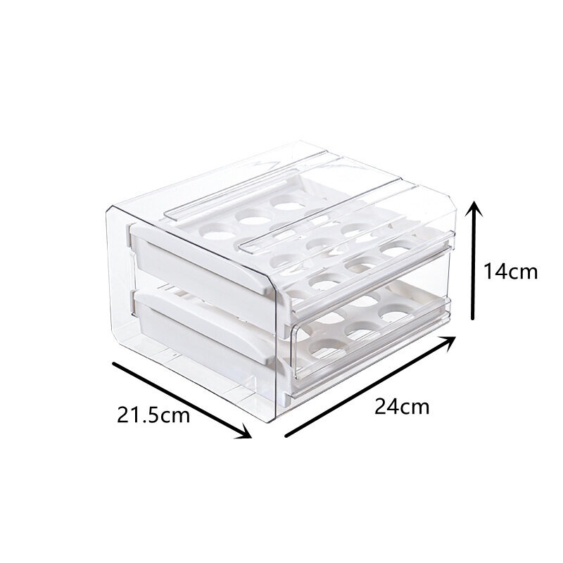 ONLY HOUSE Hộp Đựng Trứng Trong Suốt 40 Ô 32 Ngăn Tiện Dụng
