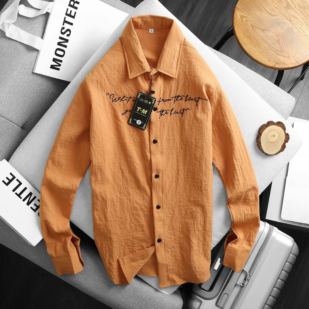 ÁO SƠ MI NAM PHỐI HỌA TIẾT THÊU PHONG CÁCH THỜI TRANG THỜI THƯỢNG