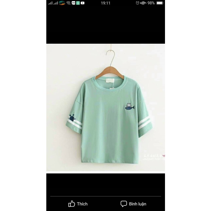 Áo thun nữ tay lỡ vải thun cotton xịn - ATSN8