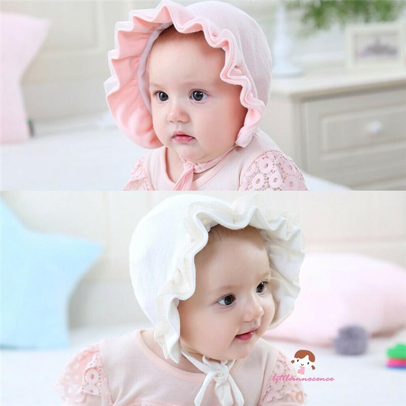 Mũ tai bèo phối dây buộc đáng yêu cho bé gái 3-7-12 tháng tuổi