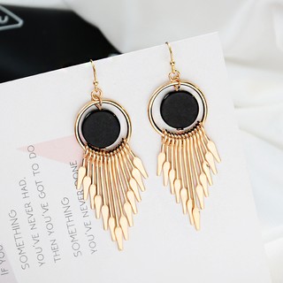Bông tai dáng dài cá tính bông tai tua rua sang trọng nữ tính