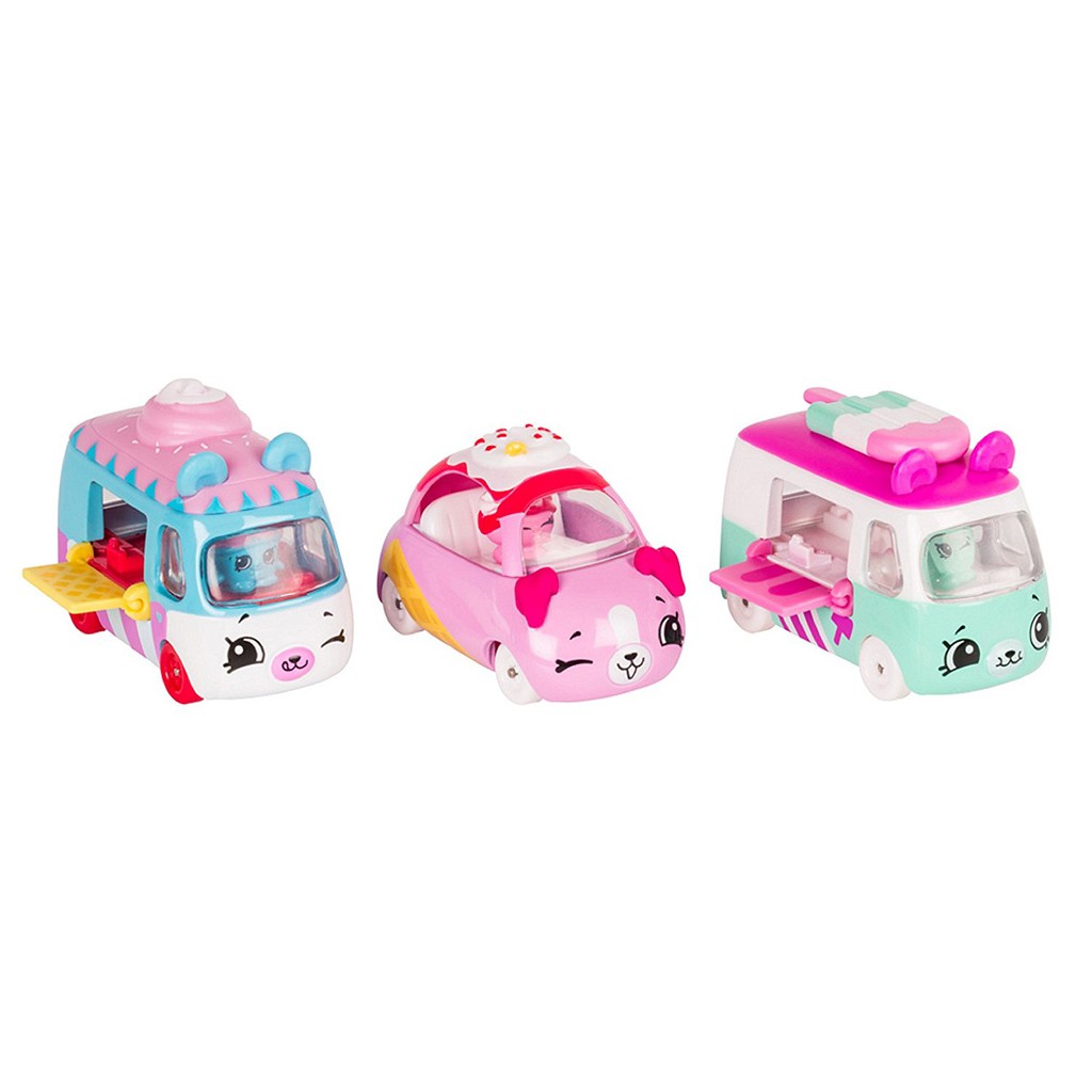 Bộ đồ chơi 3 xe Shopkins Cutie Car Spk Season 1 Freezy Riders Toy 3 Pack (Mỹ)