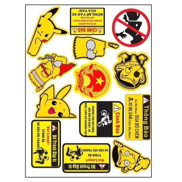 Tem Ohlins, tem cảnh báo , tem idol , tem đổ cháu 3 chục, tem sticker