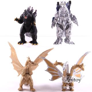 Bộ 4 món đồ chơi mô hình King Ghidorah + Godzilla + Mechagodzilla