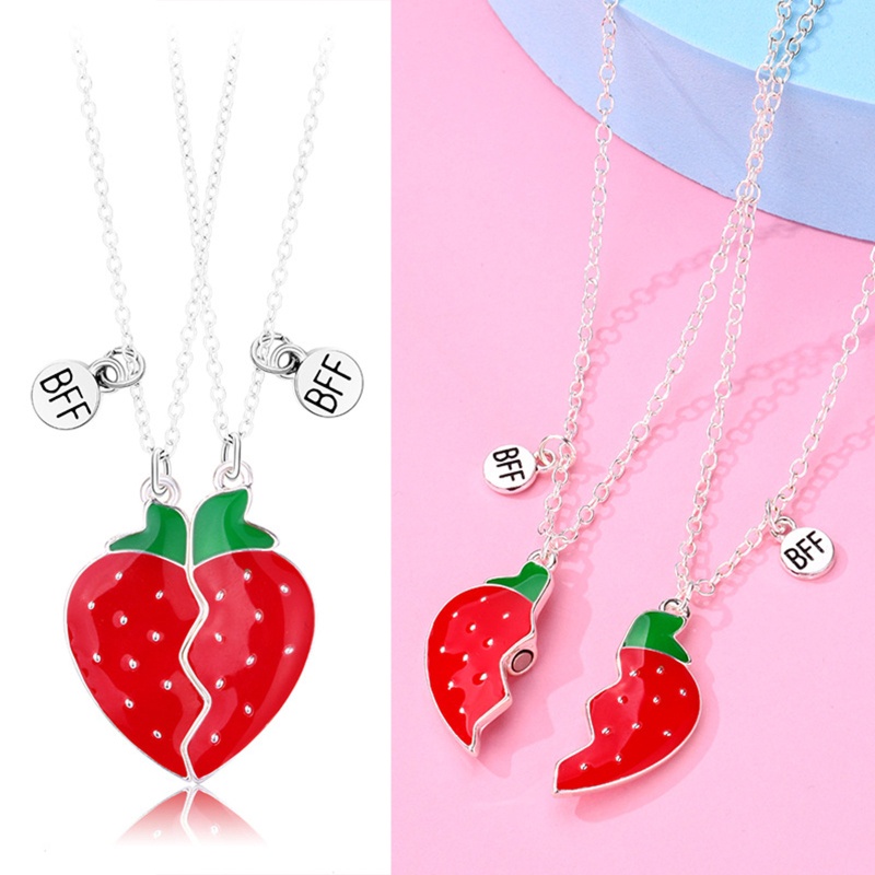 Set 2 Vòng cổ Tình Bạn Mặt Nửa Trái Tim Hít Nam Châm Thời Trang