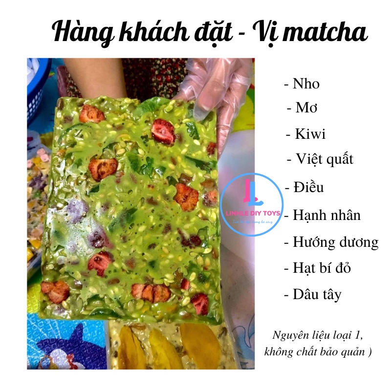 Kẹo hạt Naugat bổ dưỡng phù hợp cho cả gia đình, nhiều vị và nhân hạt , hoa quả sấy cho mẹ lựa chọn