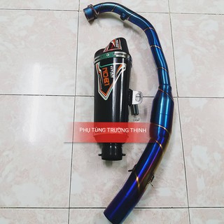 Lon Pô Nobi 2 Nòng _ Full cổ Pô Bầu Hơi Titan dành cho Exciter135 - 150,  Winner, Sonic, Satria, Raider, R15V3....