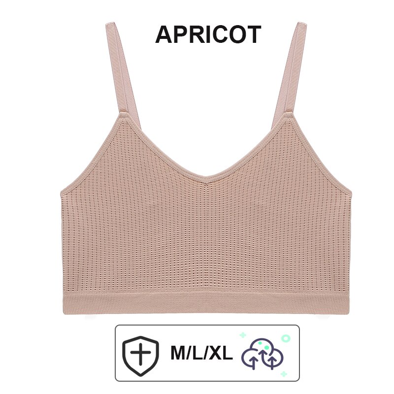 Áo hai dây FINETOO cổ V màu trơn nâng ngực quyến rũ