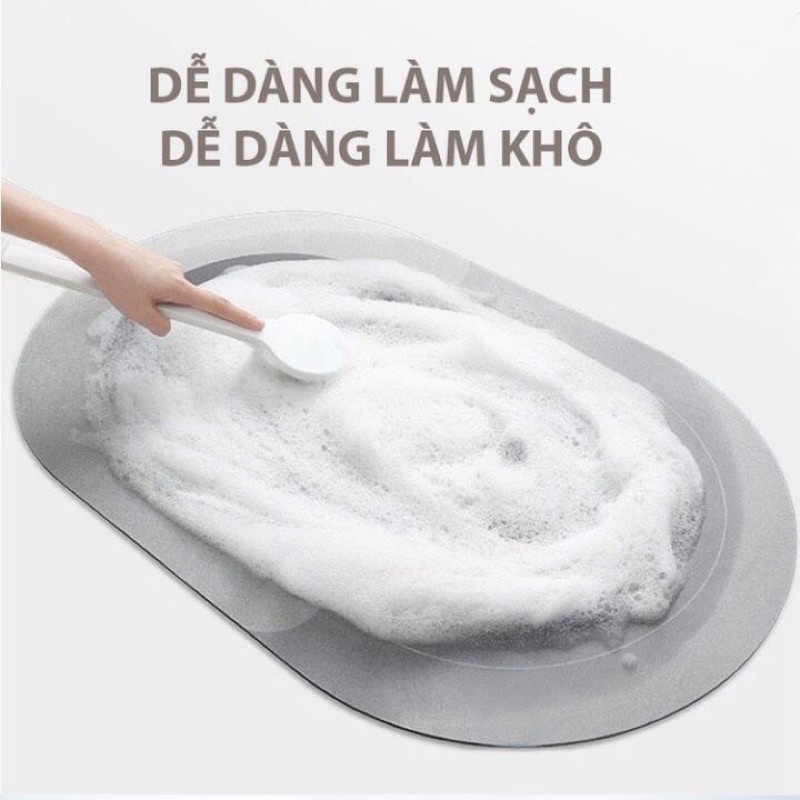 Thảm lau chân chùi chân CHỐNG TRƯỢT nhà tắm TACHI STORE chất liệu Slicon siêu thâm hút đế cao su chất liệu siêu dày