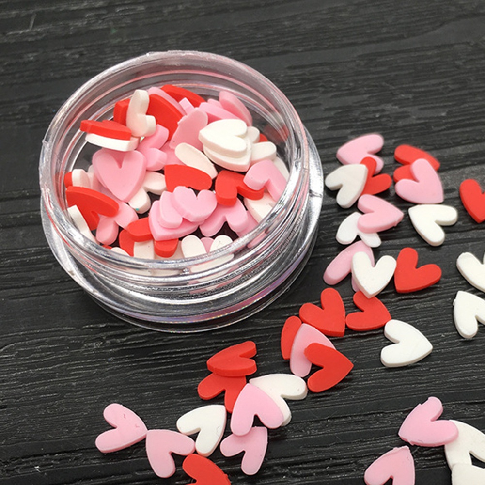 Miếng Đất Sét Polymer Đất Sét Polymer Tạo Hình Trái Tim / Cánh Hoa 3D Trang Trí Móng Nghệ Thuật DIY