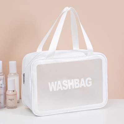 Túi dạng hộp đựng mỹ phẩm, đồ trang điểm đi du lịch washbag trong suốt có khóa kéo, chống thấm nước tiện dụng HL8