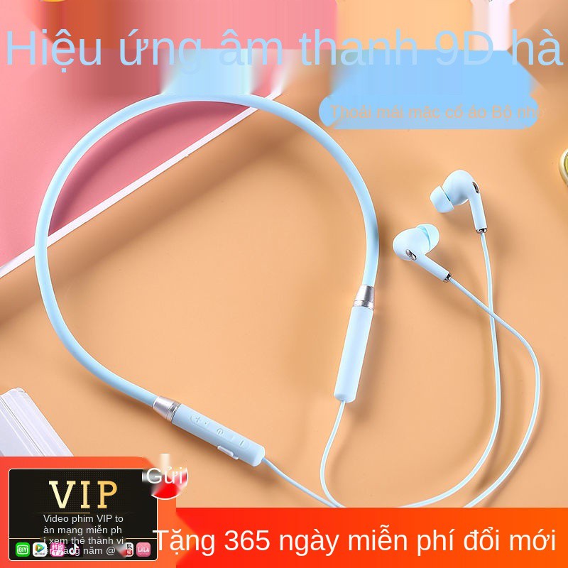 Tai nghe Bluetooth đeo cổ - hai chất lượng âm thanh cao, thời gian chờ lâu, phổ thông cho Huawei, Apple, Xiaomi, vivo