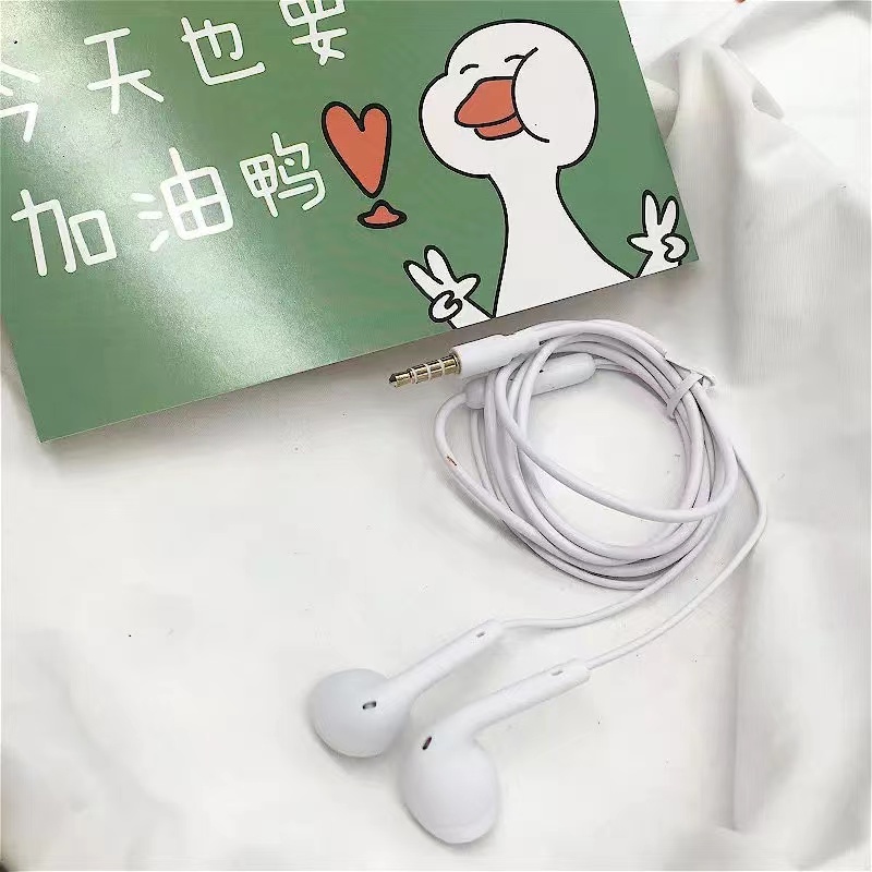 Tai Nghe Nhét Tai Jack 3.5mm Có Micro Thiết Kế Dễ Thương Kèm Hộp Đựng Cho Xiaomi Huawei Samsung