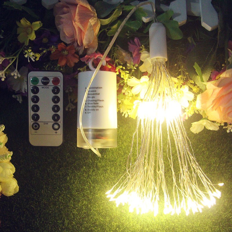 [TẶNG 4 PIN AA] ĐÈN LED PHÁO HOA TRANG TRÍ DECOR, TRANG TRÍ NHÀ CỬA