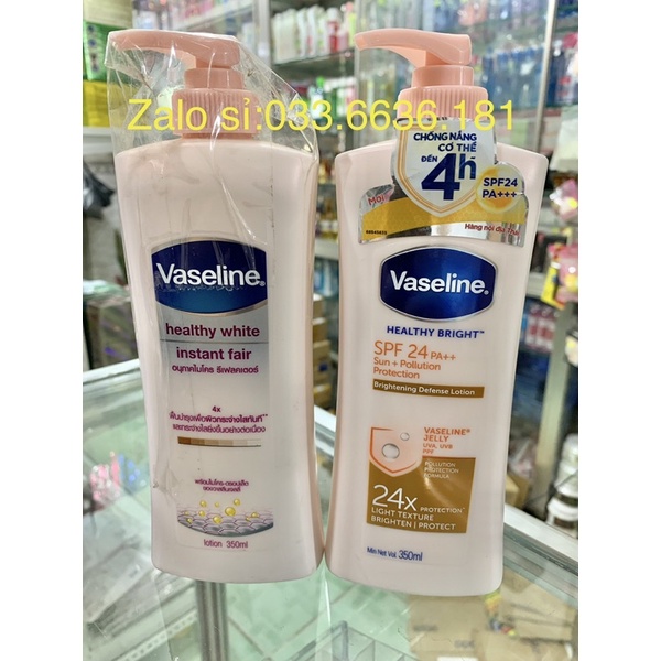 DƯỠNG THẾ TRẮNG DA VASELINE 350ML ĐỦ MÀU [CHÍNH HÃNG 100%]