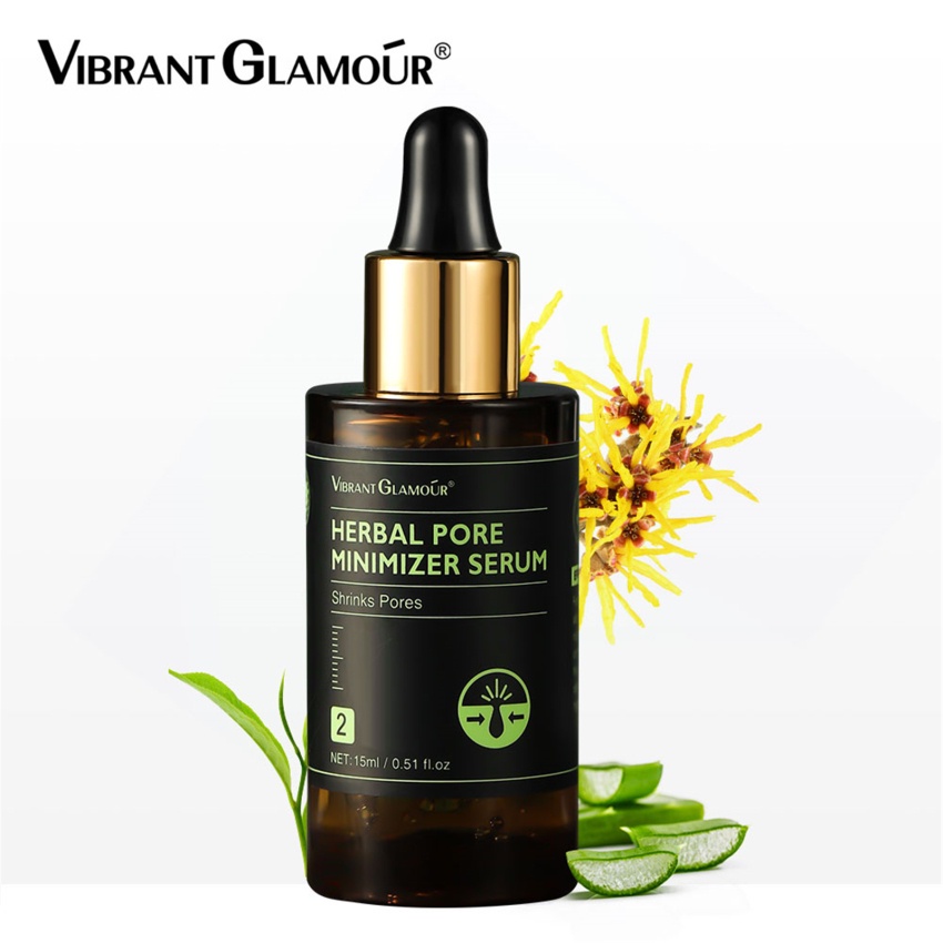 Tinh Chất Thảo Dược VIBRANT GLAMOUR Thu Nhỏ Lỗ Chân Lông Làm Trắng Dưỡng Ẩm Kiểm Soát Dầu Làm Săn Chắc Da Chống Nếp Nhăn Chống Lã