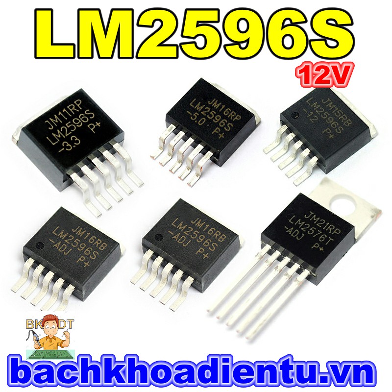 IC nguồn LM2596S ADJ/3.3/5/12 chính hãng.