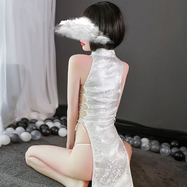 Cosplay sườn xám sexy đan dây hông với màu trắng quyến rũ | BigBuy360 - bigbuy360.vn