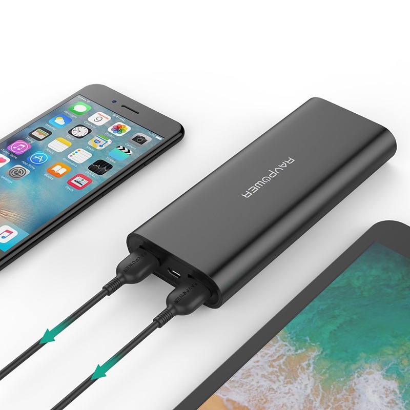 Sạc Dự Phòng Slim Thon Gọn Ravpower RP-PB010 - 16750 mAh - Vỏ Nhôm - 22.5W - Hàng Nhập Khẩu Chính Hãng - Bảo Hành 1 Năm
