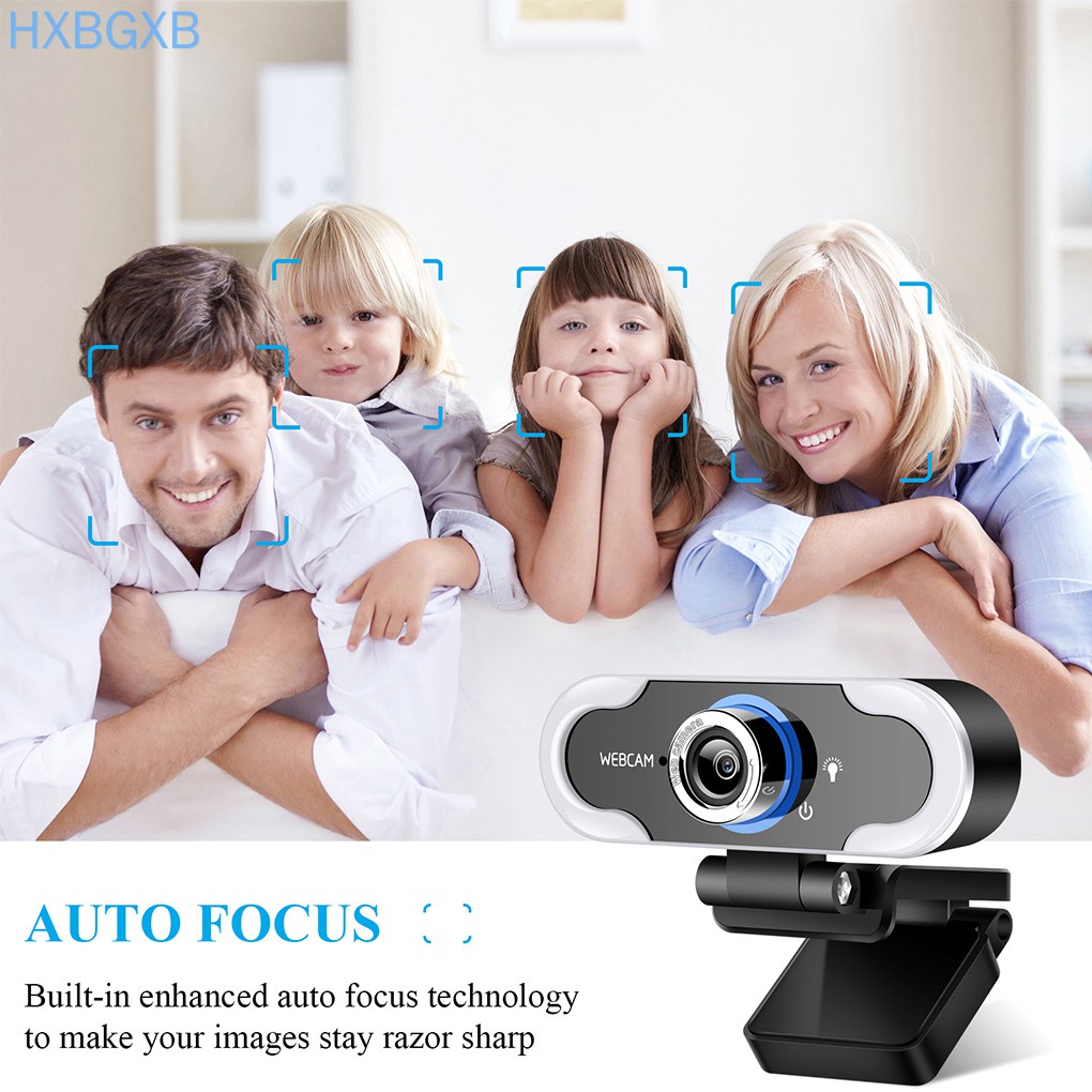 Webcam 1080p Usb Led Ánh Sáng Trắng 5500k Có Mic Chất Lượng Cao