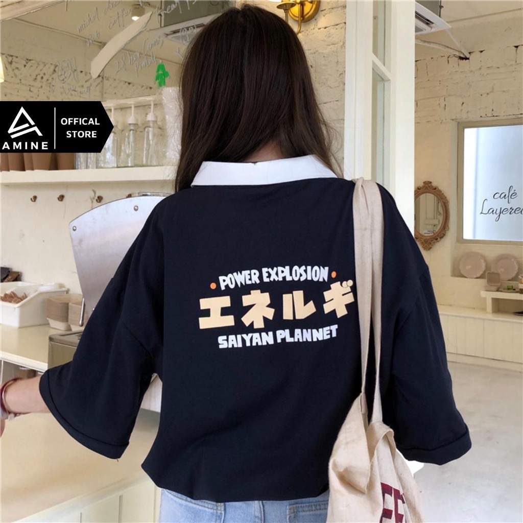 Áo phông nữ, Áo thun Polo nữ in hình mèo siêu dễ thương B1