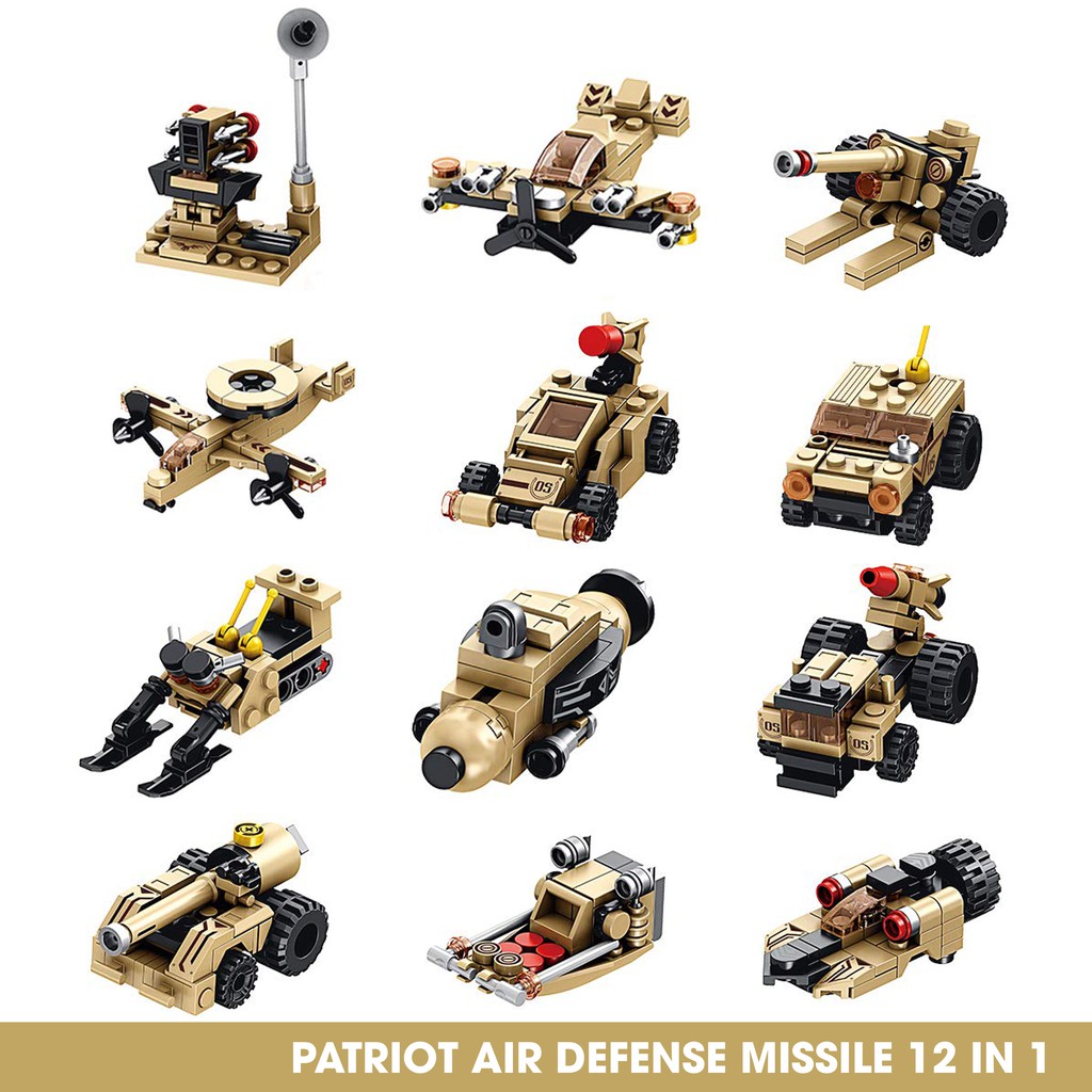 Bộ lắp ghép kiểu LEGO 12 in 1 mô hình , bộ ghép hình cho trẻ phát triển tính sáng tạo