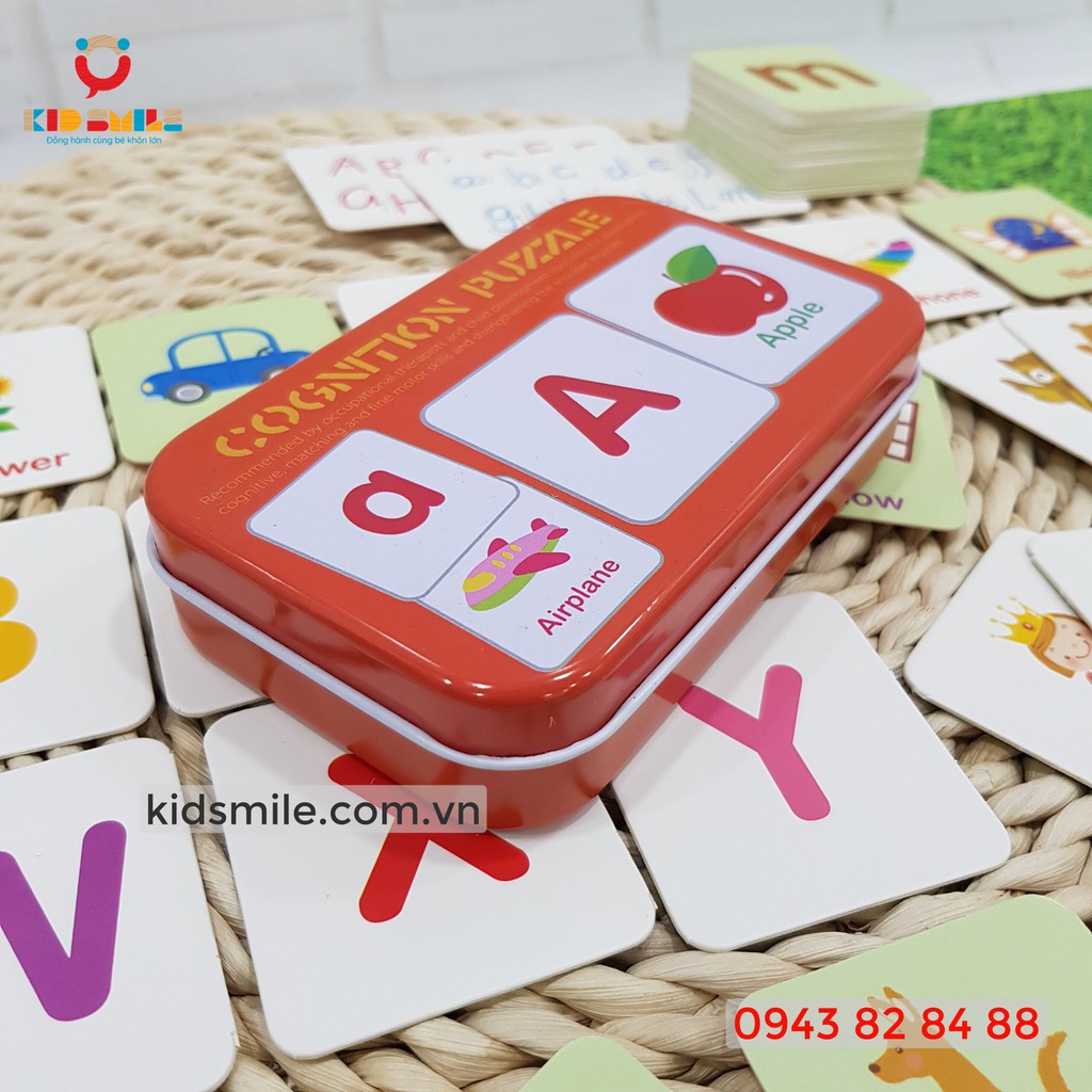 Hộp thẻ học thông minh Flashcard Tiếng Anh kích thích phát triển trí não và tư duy ngôn ngữ cho bé từ 2 đến 6 tuổi