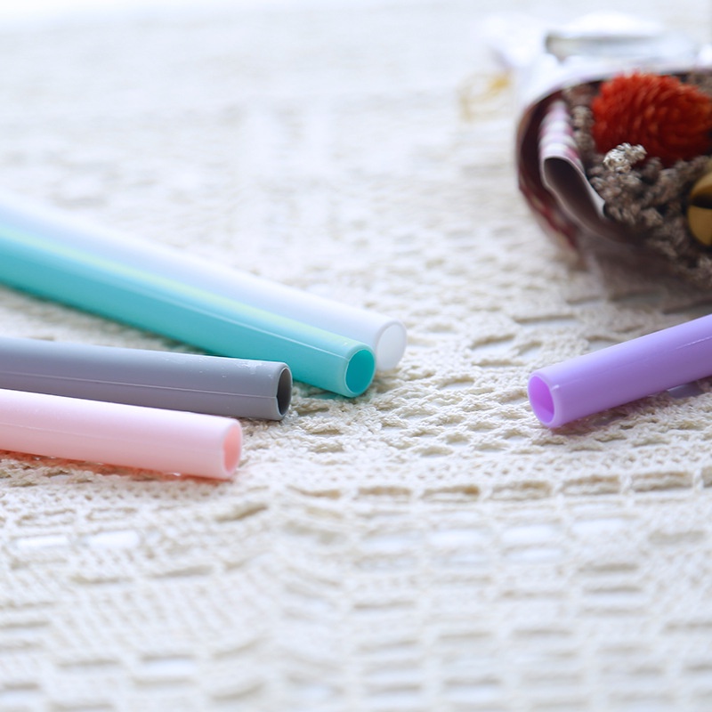 Ống Hút Silicon Màu Xanh Mint Bảo Vệ Môi Trường