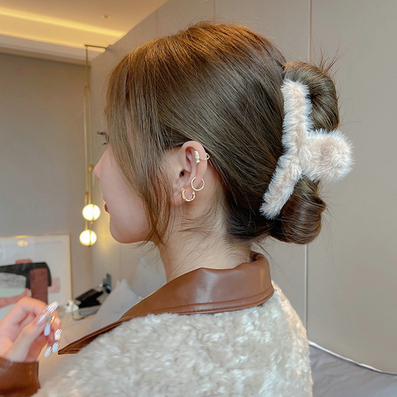 Kẹp Tóc Đính Lông Giả Dễ Thương Phong Cách Hàn Quốc dreamdiary