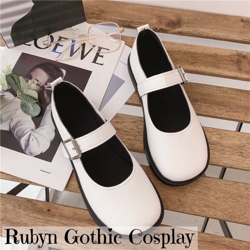 [Sẵn]  Giày Búp Bê Lolita Màu Trơn Đơn Giản Dễ Thương ( Size 35 - 40 )