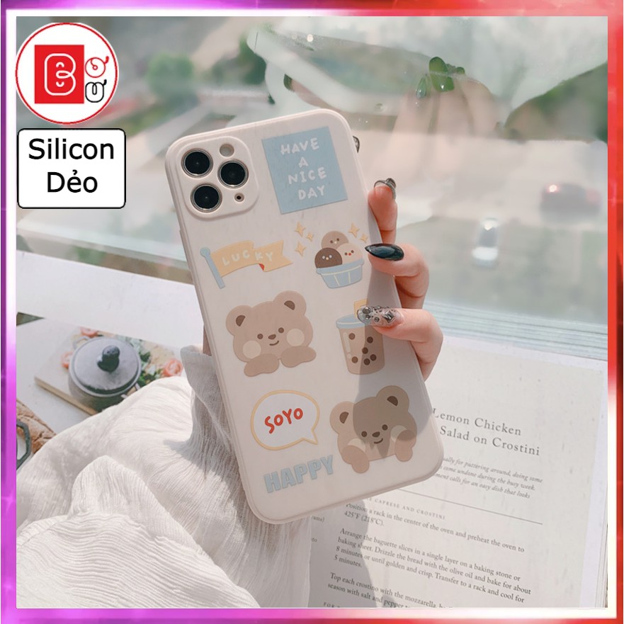 Ốp lưng Iphone GấuSoyo,Ốp Điện Thoại,ốp iphone  7/7plus/8/8plus/x/xs/xsmas/11/11pro/12/12promax-Bơ Bư