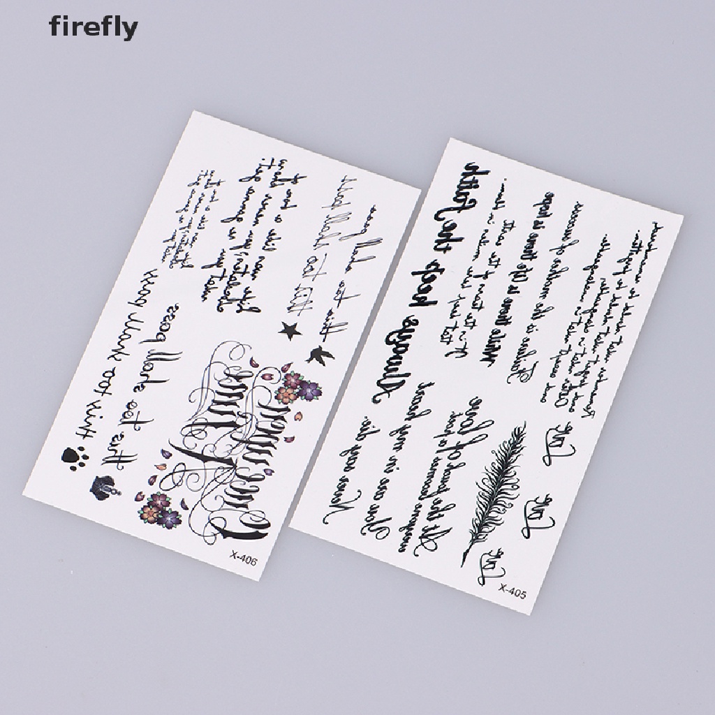 1 Hình Xăm Dán Tạm Thời Chống Thấm Nước Họa Tiết Chữ Tiếng Anh Dành Cho Nam Và Nữ