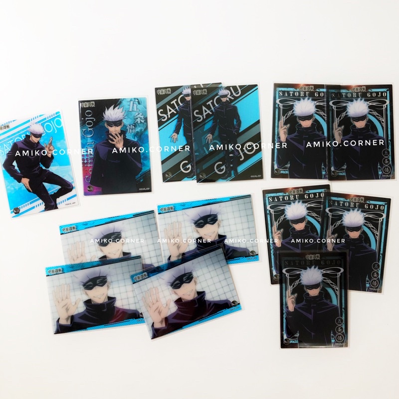 Lẻ clear card Gojo jujutsu no kaisen jjk chú thuật hồi chiến hàng chính hãng