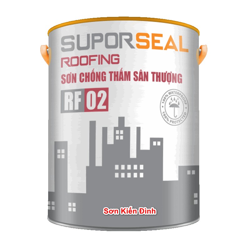 Sơn chống thấm sân thượng SUPORSEAL ROOFING RF02 bảo vệ ngôi nhà bạn hoàn hảo. Nền đẹp- Tường bền- Chống thấm lon 3.5L