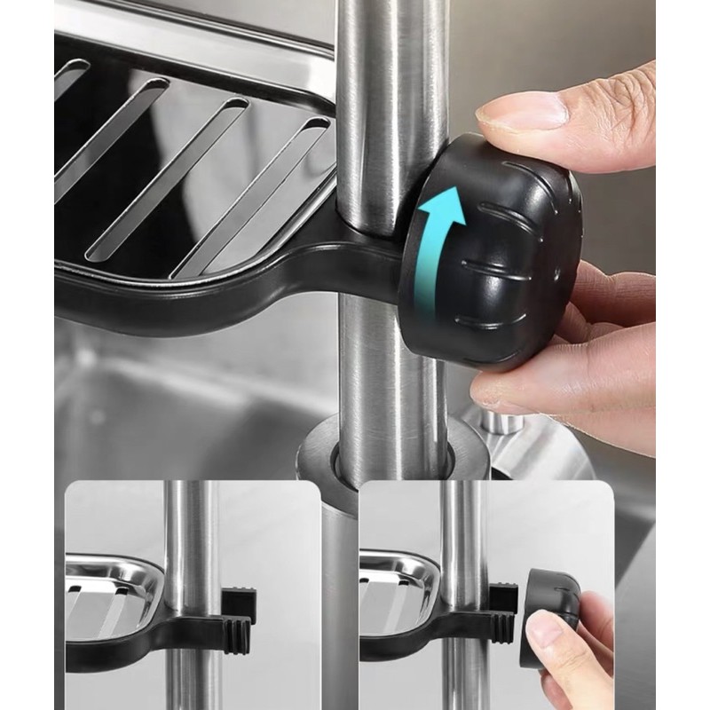 khay cheo vòi nước để xà phòng,cọ rửa bát đĩa nước rửa bát inox 100% cao cấp