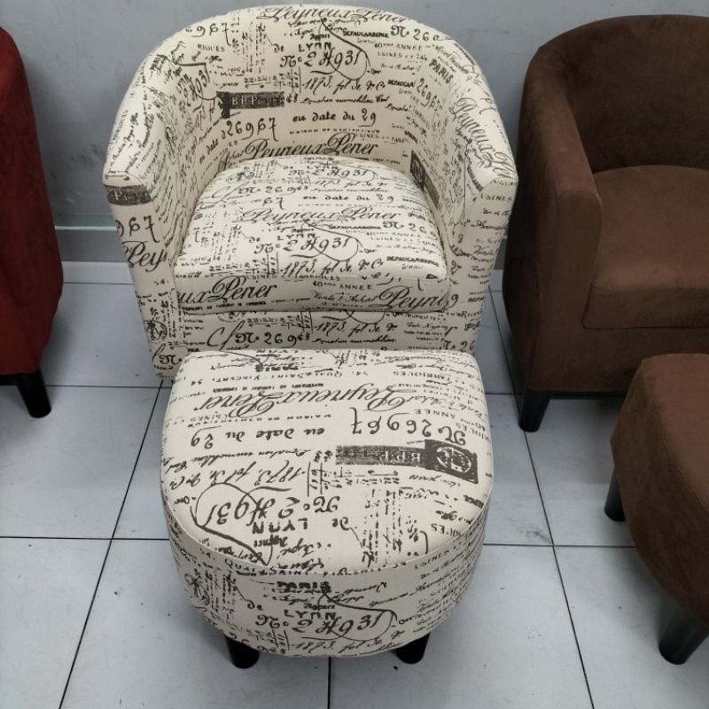 Bộ sofa mini - Combo bộ sofa đơn 1 người ngồi + 1 ghế đôn bầu