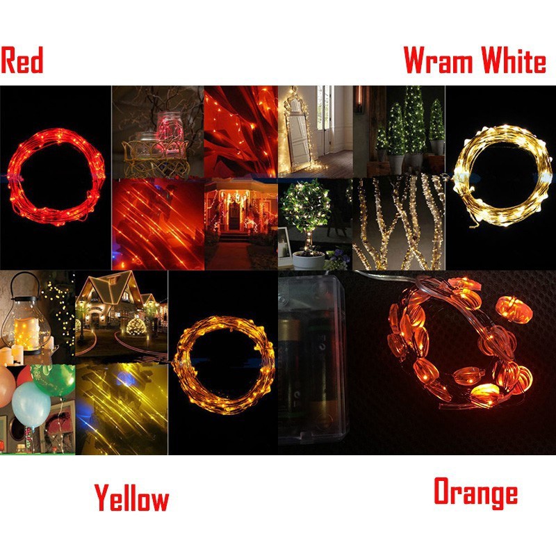 (Free battery) 10M 100LEDs Battery Mini LED Copper Wire String Fairy Lights Waterproof