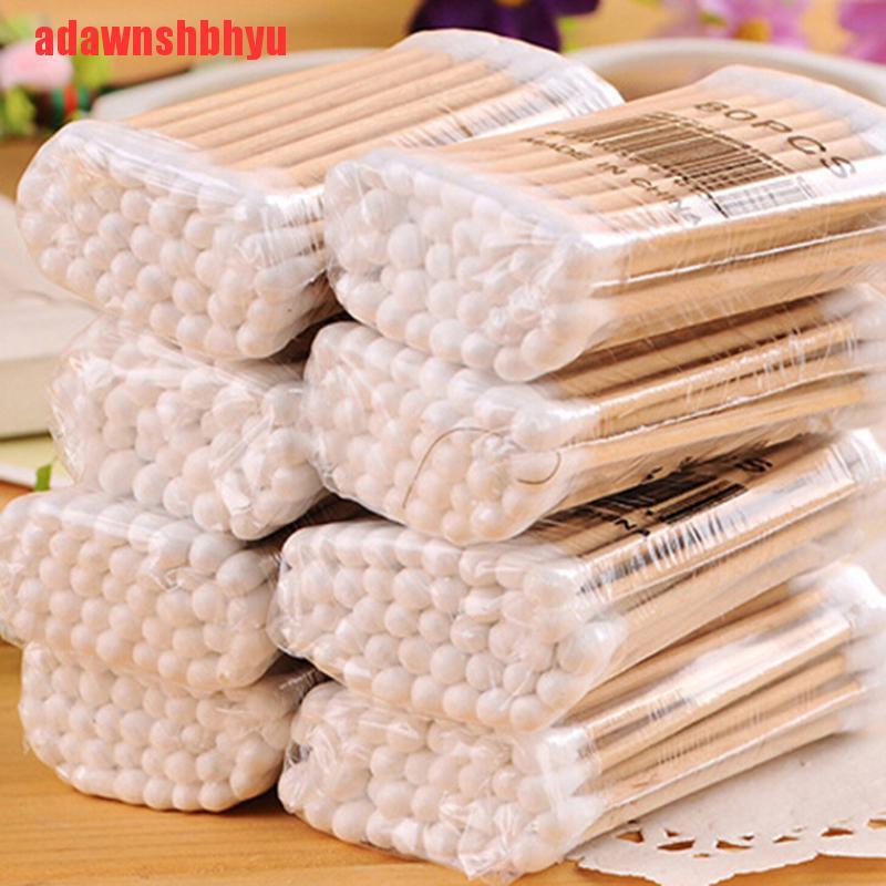 Hộp 30-35 Tăm Bông Cotton Hai Đầu Dùng Trang Điểm adawnshbhyu