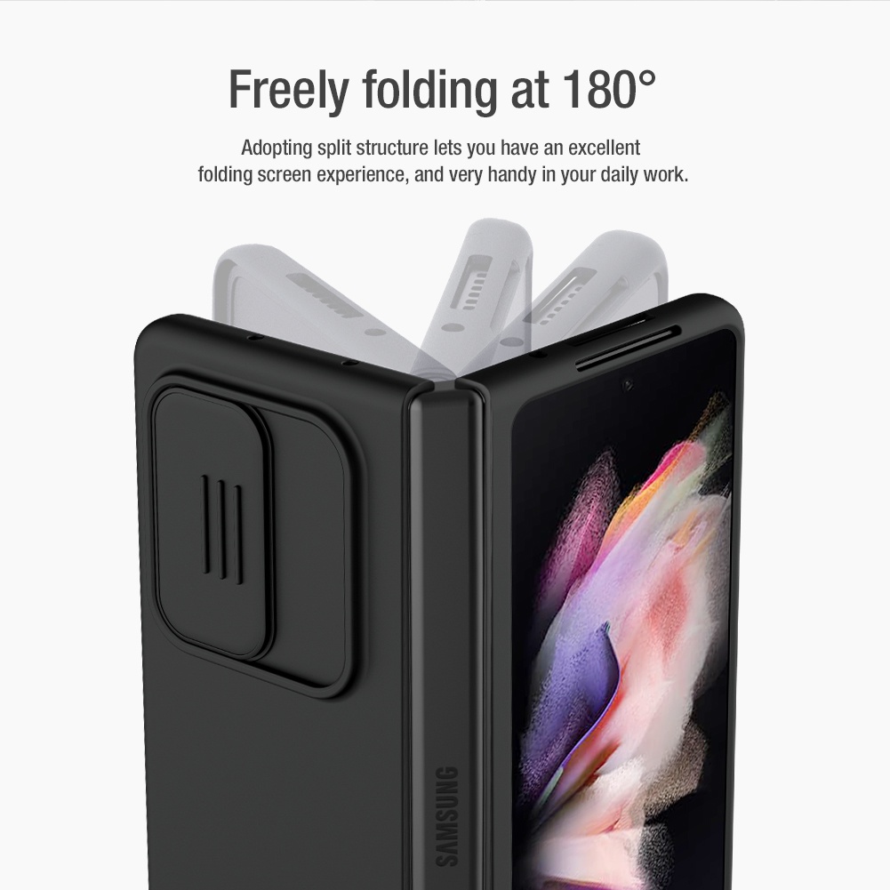 Ốp lưng Samsung Galaxy Z Fold 3 Nillkin Lỏng Silicone Trượt Bảo vệ Máy ảnh Ốp lưng cho Samsung Galaxy Z Fold 3 W22