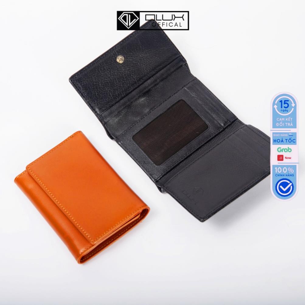 Ví nữ, ví nữ mini da thật ba gấp LISA da nhập khẩu - thời trang OLUX - Full Box